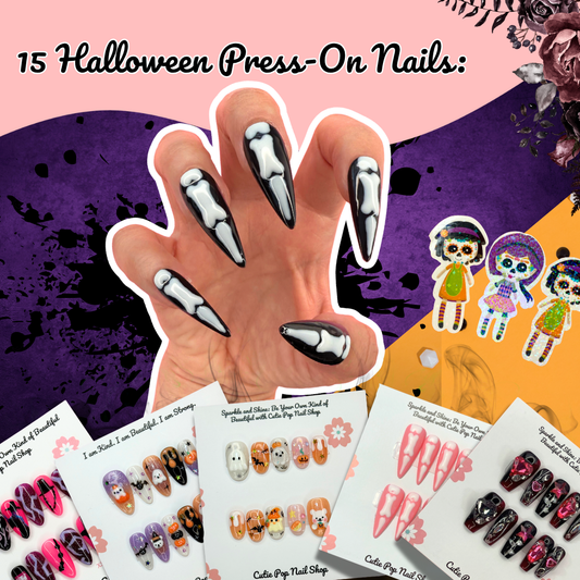 15 Halloween Press-On Nails: Kawaii, Gothic, Anime-Style & Affordable Reusable Sets