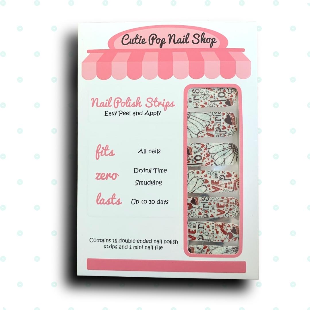 Paris Lover Design Nail Polish Wraps - Cutie Pop Nail Shop