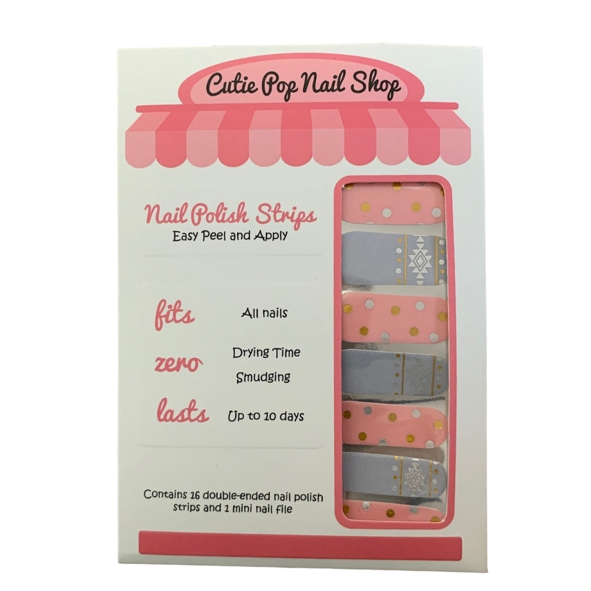 Pink Silver and Gold Polka Dots