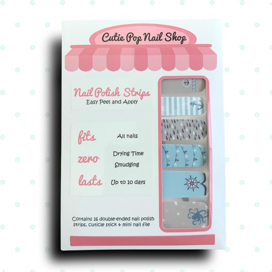 Underwater Animals and Sailing Theme Nail Polish Wraps - Cutie Pop Nail Shop