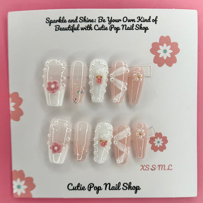 White Ribbon Pink flower