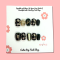 Red Arirang BTS inspired press-on nails