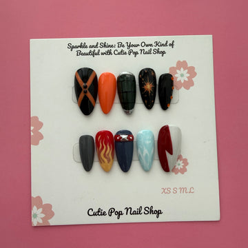 MHA BKA anime-inspired medium almond press-on nails full product card