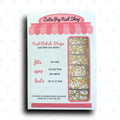 White with Gold Foil Effect Nail Polish Wraps - Cutie Pop Nail Shop