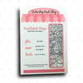 White with Black Scribble Effect Nail Polish Wraps - Cutie Pop Nail Shop