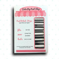 Black and White with Silver Glitter Lining Design Nail Polish Wraps - Cutie Pop Nail Shop