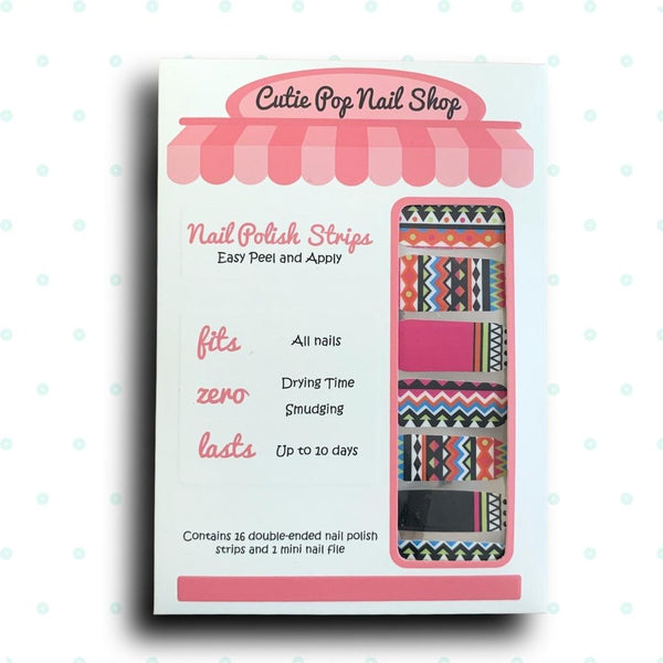 Colorful Maracas Pattern Design Nail Polish Wraps - Cutie Pop Nail Shop