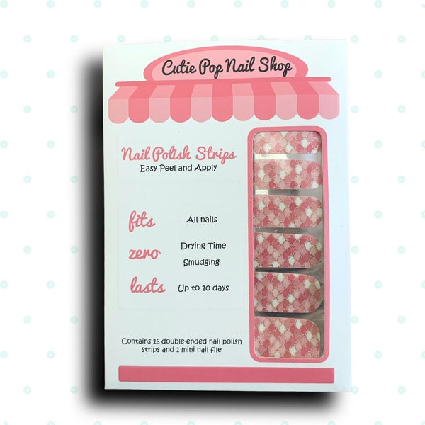Shades of Pink Mermaid Tail Patterns Nail Polish Wraps - Cutie Pop Nail Shop