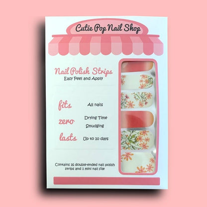 Spring Daisies Design Nail Polish Wraps - Cutie Pop Nail Shop