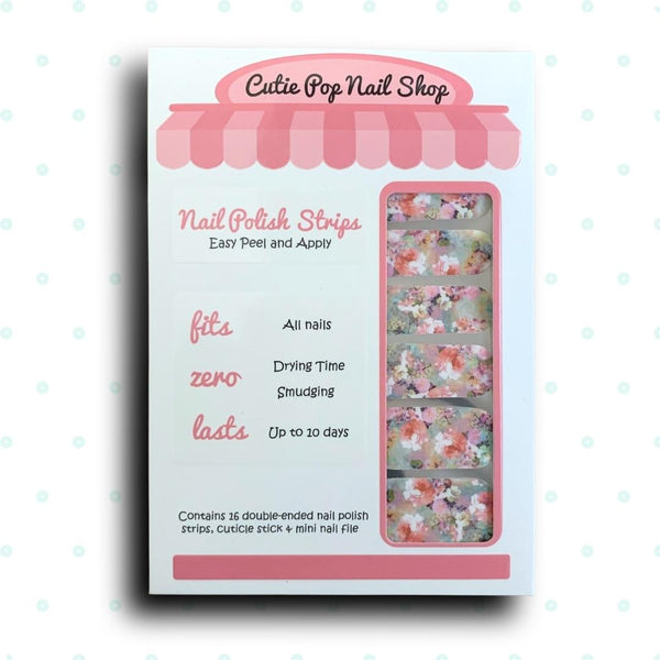 Floral Pattern Painting Nail Polish Wraps - Cutie Pop Nail Shop