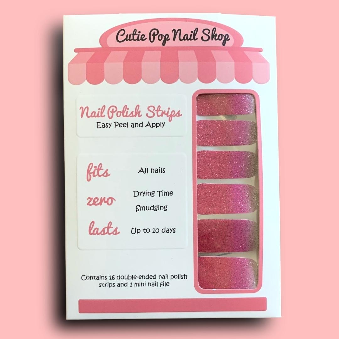 Coral and Silver Ombre Nail Wraps | Nail Arts | Cutie Pop Nail Shop
