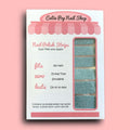 Amazonite Bluish-Green Gemstone Glitter Nail Polish Wraps - Cutie Pop Nail Shop