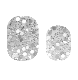 Silver Hexagonal Glitter Nail Polish Wraps - Cutie Pop Nail Shop