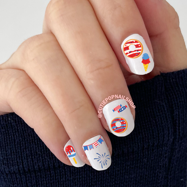July 4th Nail Decals