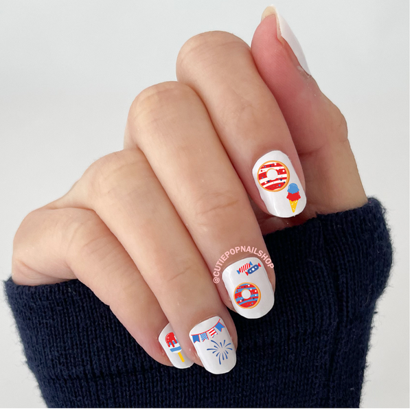July 4th Nail Decals