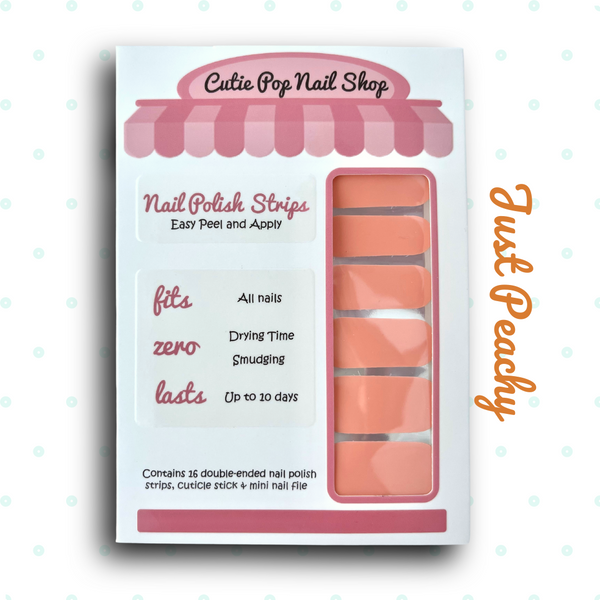 Just Peachy Nail Polish Strips - Cutie Pop Nail Shop