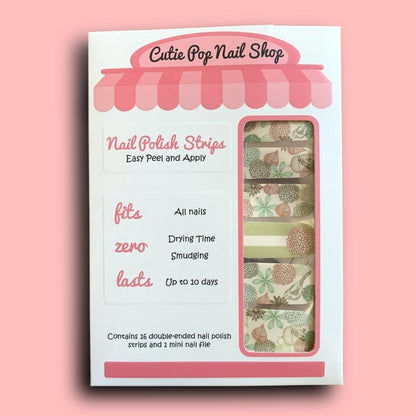 Sparrows and Flowers Design Nail Polish Wraps - Cutie Pop Nail Shop