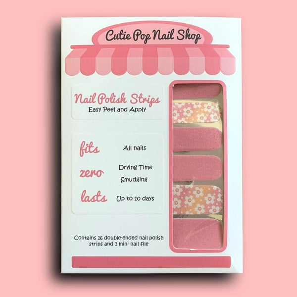 Peachy Pink Sakura Flowers Nail Polish Wraps - Cutie Pop Nail Shop