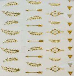 Arrows (Gold) Nail Wraps | Cutie Pop Nail Shop