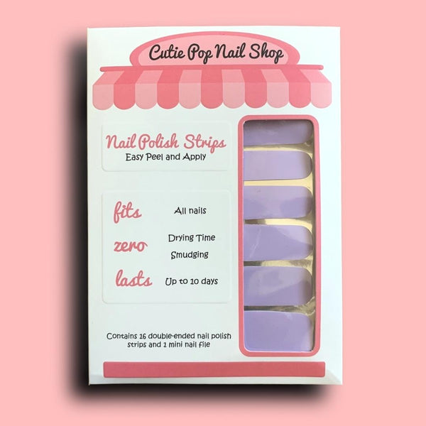 Periwinkle Nail Polish Wraps - Cutie Pop Nail Shop