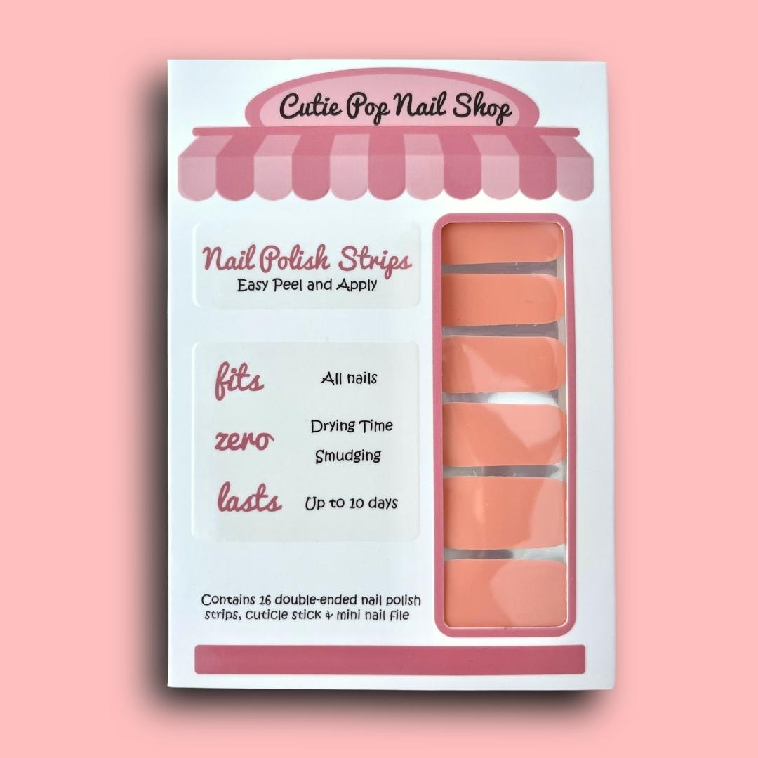 Warm peach color nail strip