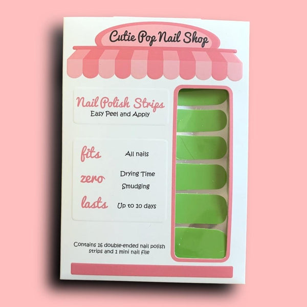 Lime Green Nail Polish Wraps - Cutie Pop Nail Shop