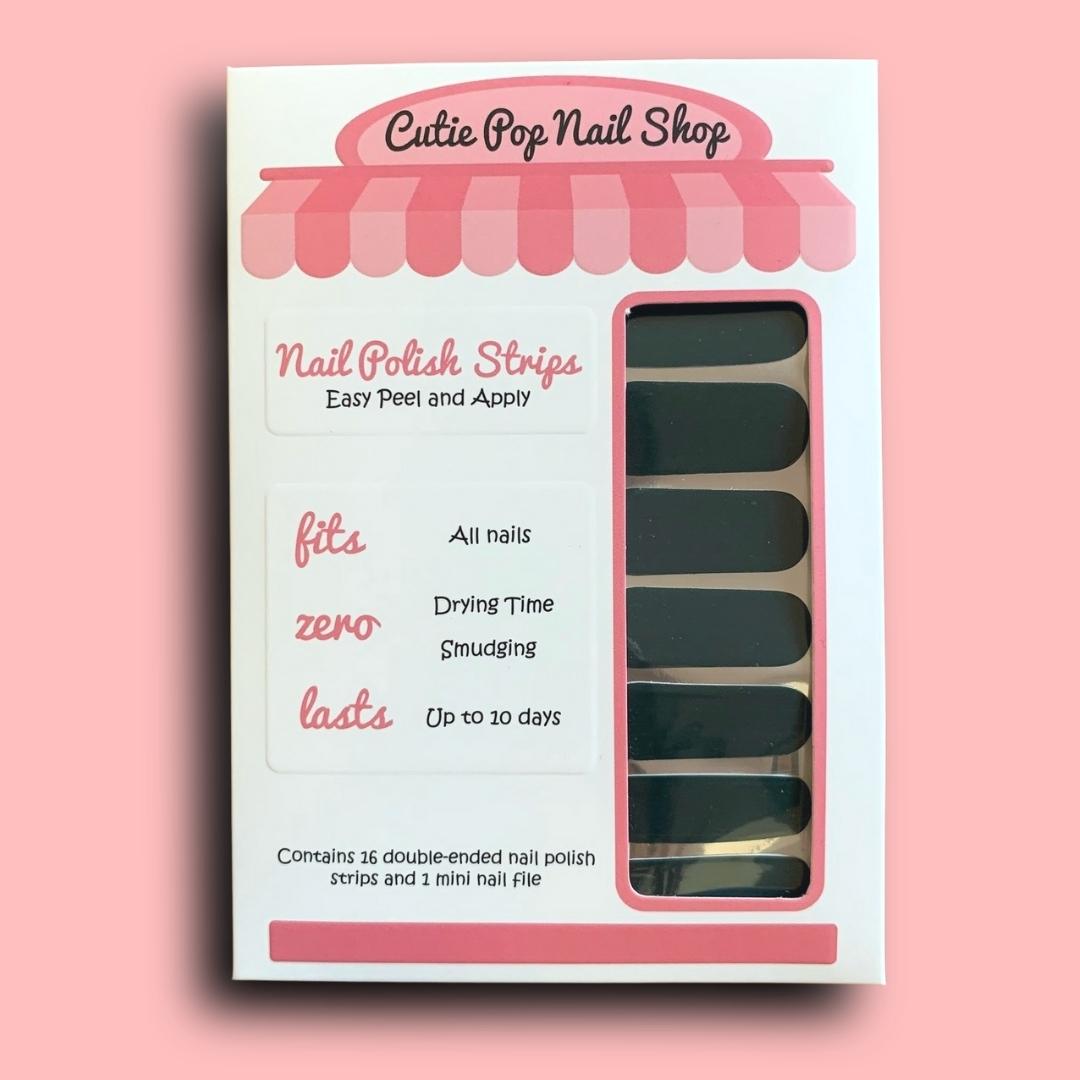 Deep Emerald Green Nail Polish Wraps - Cutie Pop Nail Shop