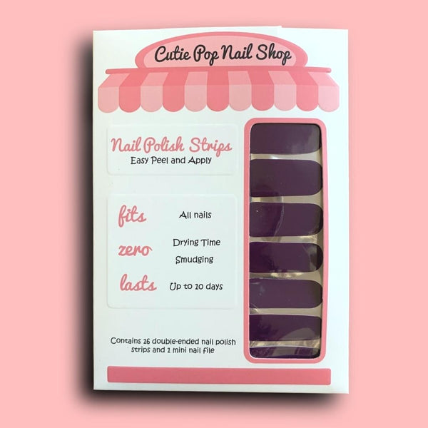 Deep Violet Sky Nail Polish Wraps - Cutie Pop Nail Shop
