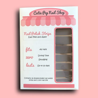 Earl Grey Nail Polish Wraps - Cutie Pop Nail Shop