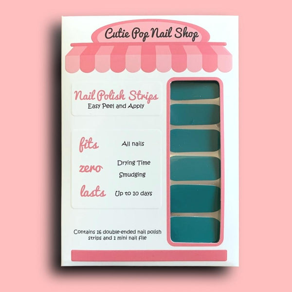 Blue Green Nail Polish Wraps - Cutie Pop Nail Shop