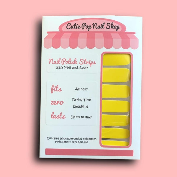 Yellow Nail Polish Wraps - Cutie Pop Nail Shop