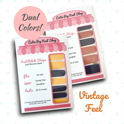 Vintage Feel Nail Polish Strips - Cutie Pop Nail Shop