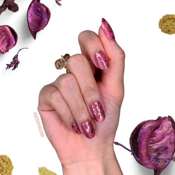 Golden Fronds – Latest Nail Designs | Cutie Pop Nail Shop